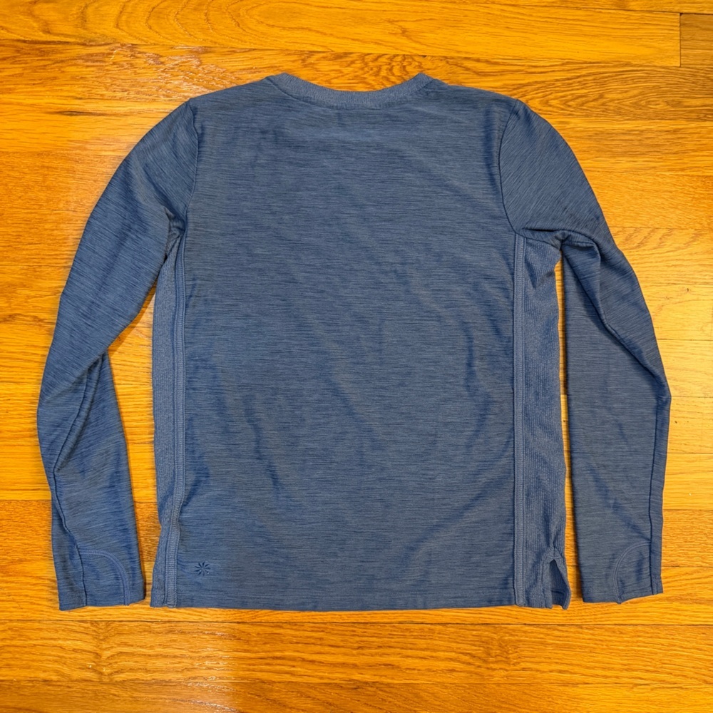 Athleta Girl Unstoppable Strength Top Blue - Girls Size M/8-10 Long Sleeve Shirt - Picture 5 of 5